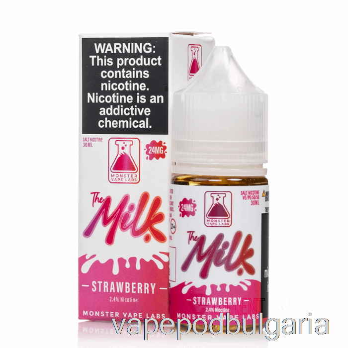Vape 10000 Дръпки ягода - млечните соли - 30мл 48мг